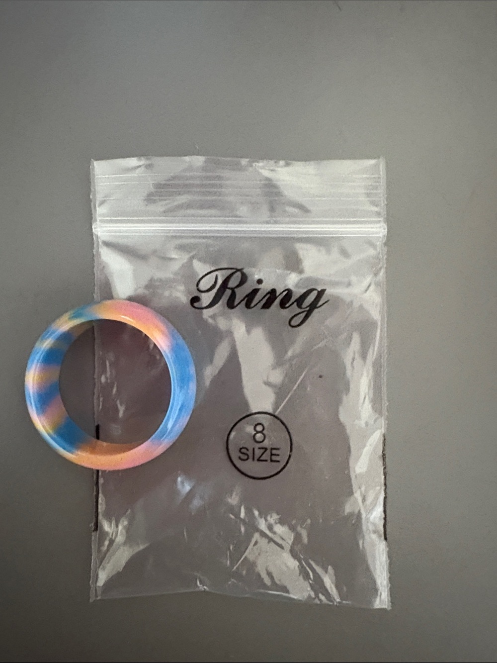 Colorful Gradient Resin Ring - Size 8